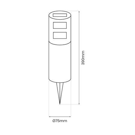 Słupek Solarny Fidel 3000K IP44
