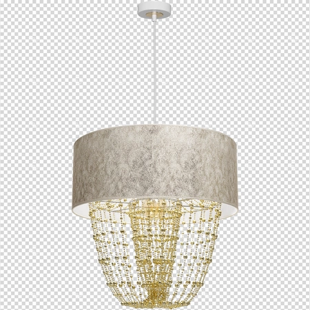 Nowoczesna lampa wisząca ALMERIA WHITE/GOLD 1xE27 MLP6447