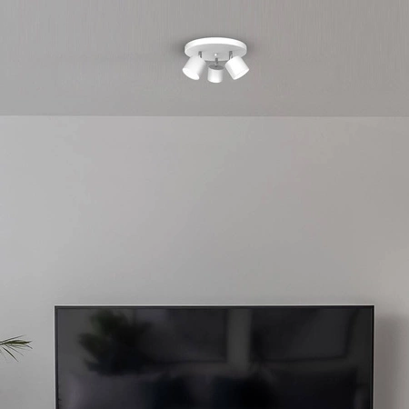 Lampa sufitowa plafon DIXIE WHITE 3x GX53 szer. 30cm | biały