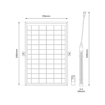 Świetlówka solarna JIMMY, 40W LED, barwa zimna 6000K, EKO9090