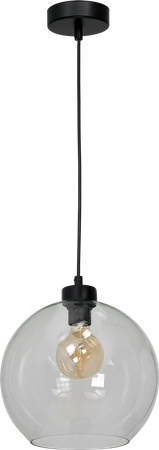Lampa wisząca SOFIA, czarny/transparentny, 1x60W E27, MLP6576