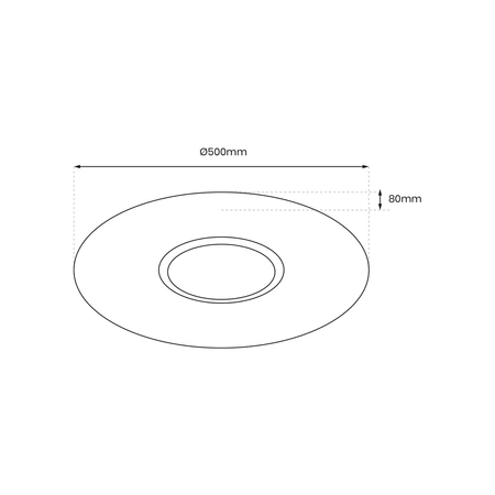 Plafon SPARKY 50W LED, barwa zmienna 3000K÷6000K + pilot, ML8233