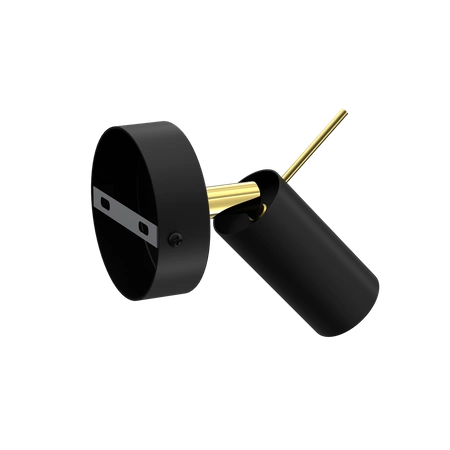 Kinkiet PRESTON GOLD/BLACK 1x mini GU10