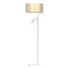 Lampa podłogowa MARSHALL WHITE / RATTAN 1xE27 + 1x mini GU10