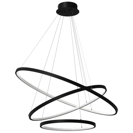 Lampa wisząca ROTONDA, czarna, 93W LED, barwa neutralna 4000K, ML7945