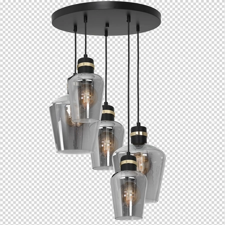 Lampa wisząca koło RICHMOND BLACK / GOLD MLP6542