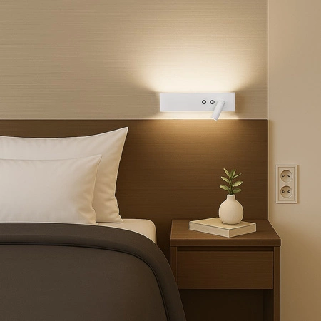 Kinkiet Resort prawy 10W + 3W LED 4000K Biały