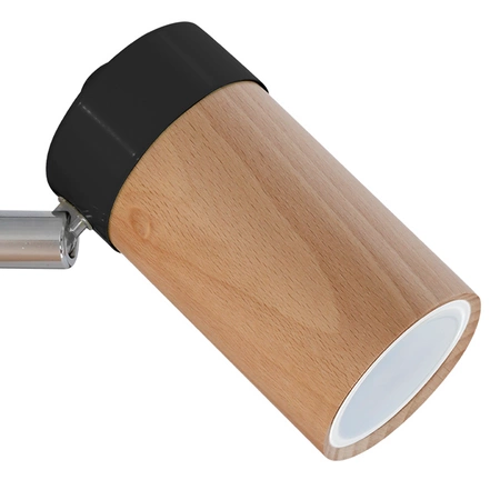 Kinkiet nowoczesny z drewna BARON czarny