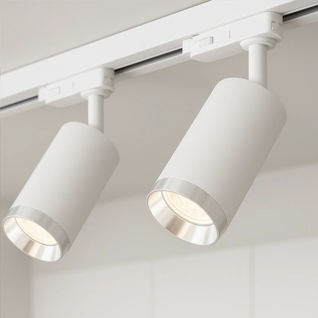 Oprawa Mica Track Biały + Chrom 1xGU10 - 3-obwodowy