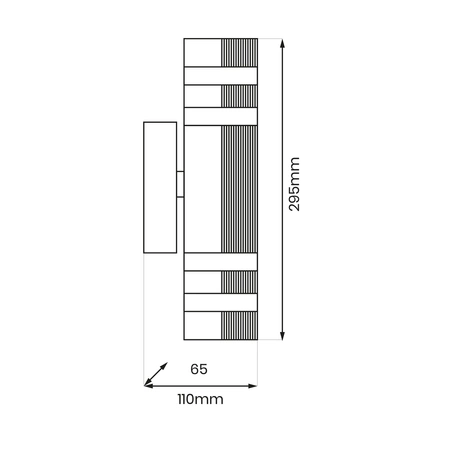 Kinkiet na elewację VINI czarny 2xGU10 IP54