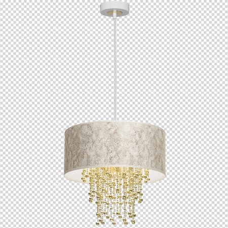 Nowoczesna lampa wisząca ALMERIA WHITE/GOLD 1xE27 MLP6446