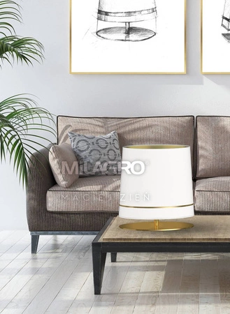 Lampa stołowa BOOTES, złoty/biały, 1x60W E27, MZ5029