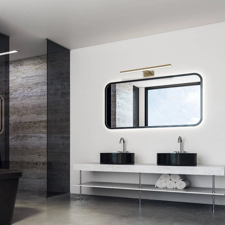 Kinkiet do łazienki lustro SHINE BRASS LED 13,8W 60cm | mosiądz