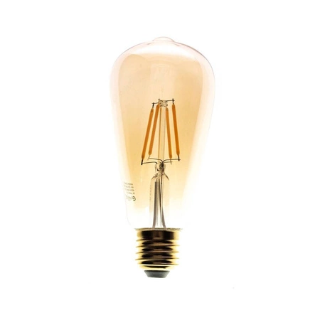 Żarówka FILAMENT LED E27 6W ciepła 2700k ST64 łezka GOLD