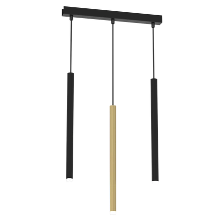 Lampa wisząca MONZA BRASS, MLP8841, czarno-złota, 3x8W G9