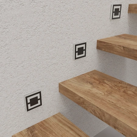 Oprawa schodowa QUADRO BLACK, 0,6W LED, barwa neutralna 4000K, EKS6907