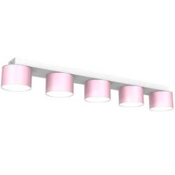 Lampa sufitowa listwa DIXIE PINK 5x GX53 szer. 64cm | różowy