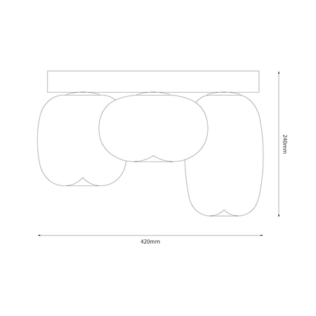 Lampa sufitowa VASO SMOKED 12W