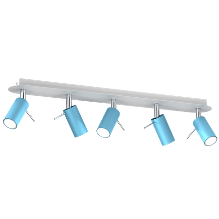 Lampa sufitowa PRESTON BLUE/WHITE 5x mini GU10