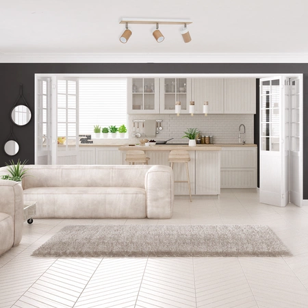 Lampa sufitowa nowoczesna reflektorek spot BARON III biały szer. 70cm