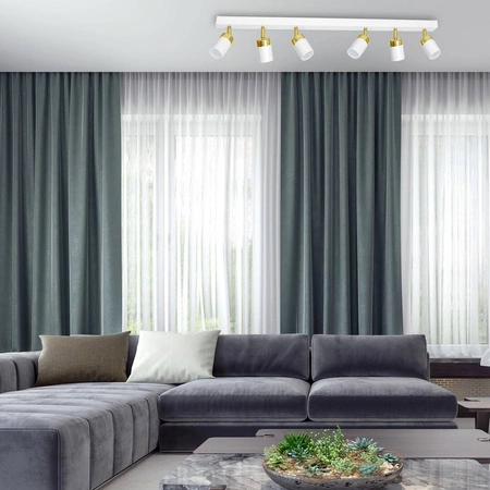 Lampa sufitowa JOKER, MLP6131, biały/złoty, 6x8W GU10