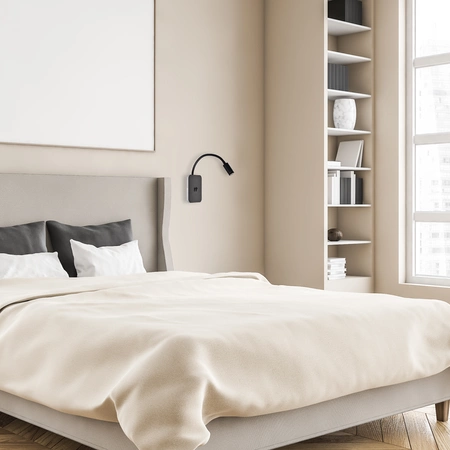 Lampka nocna BASE 8W+2W BLACK ML6352