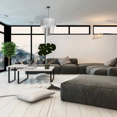 Nowoczesna lampa wisząca ALMERIA SILVER/CHROME 1xE27 MLP6437