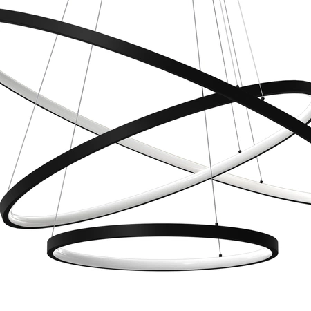 Lampa wisząca ROTONDA, czarna, 93W LED, barwa neutralna 4000K, ML7945