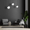 Lampa wisząca SFERA, MLP7237, czarny/biały, 3x40W E14