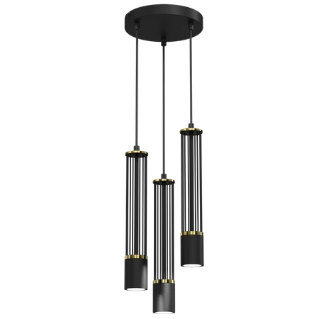 Lampa wisząca ESTILO, MLP8411, czarny/złoty, 3x40W GU10
