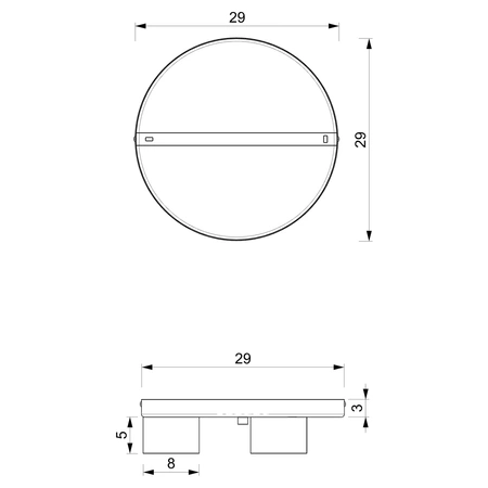 Lampa sufitowa plafon DIXIE WHITE 3x GX53 szer. 30cm | biały