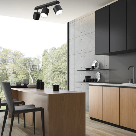 Lampa sufitowa DIXIE BLACK 3x GX53 szer. 34cm | czarny