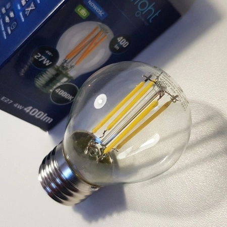 Żarówka ozdobna FILAMENT LED 4W E27 G45 barwa neutralna 4000K EKZF0957