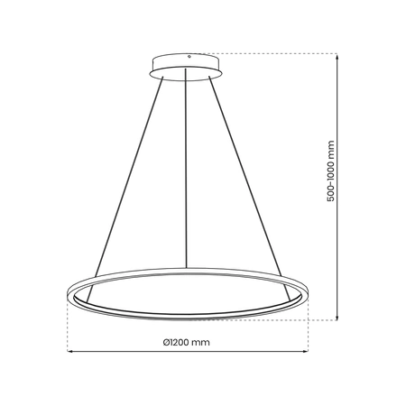Lampa wisząca SATURNO, złota, 65W LED, barwa neutralna 4000K, ML8865