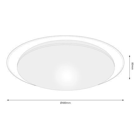 Plafon SONIC 35W LED Ø450 mm