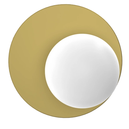 Nowoczesna lampa sufitowa BIBIONE GOLD, MLP8394, złota z białym kloszem, 1x25W G9