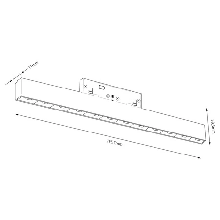 Magnetic track 10mm 12W 3000-6000K