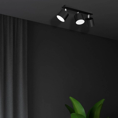 Lampa sufitowa DIXIE BLACK 3x GX53 szer. 34cm | czarny