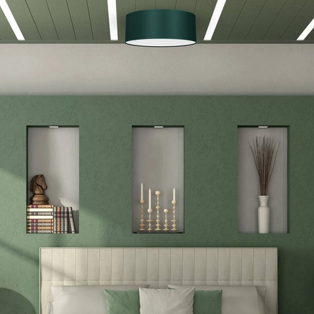 Lampa sufitowa VERDE, MLP7876, Ø40cm, zielona, 2x60W E27