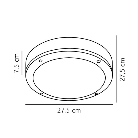 Lampa sufitowa Desi E27 12W Aluminium | Czarny