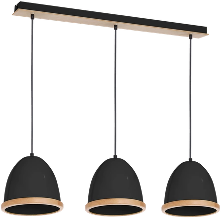 Lampa wisząca nowoczesna zwis STUDIO III czarny szer. 65cm