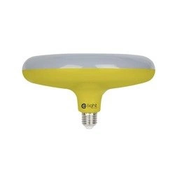 ŻARÓWKA UFO, E27, 15W LED, barwa zimna 6000K, żółta + kabel w oplocie, EKZA1559