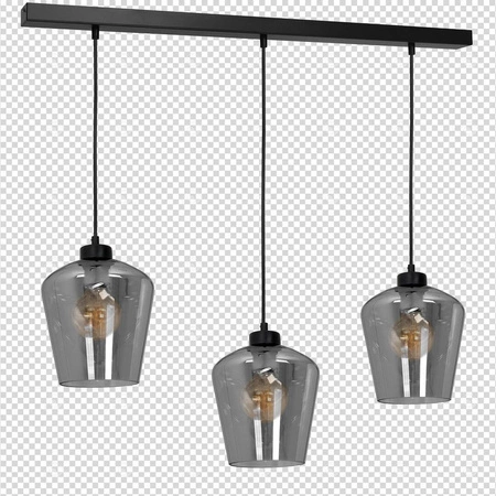 Lampa wisząca listwa SANTIAGO SMOKED 3xE27