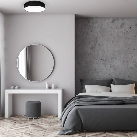 Plafon lampa sufitowa nowoczesna OHIO 24W czarny śr. 45cm