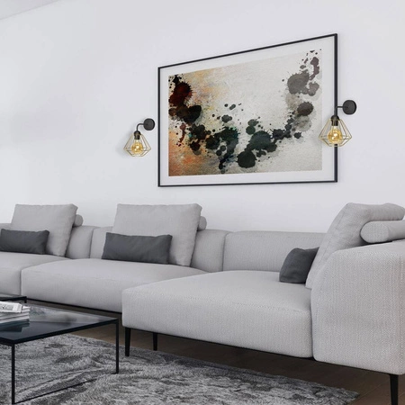 Kinkiet INDUSTRIALNY LUPO BLACK/GOLD 1xE27 MLP6269