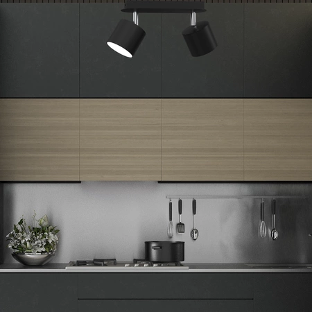 Lampa sufitowa DIXIE BLACK 2x GX53 szer. 24cm | czarny