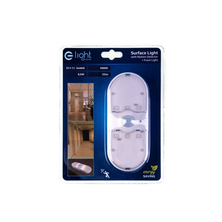 Lampka natynkowa 0,5W z czujką ruchu barwa neutralna 4000K EKB6622