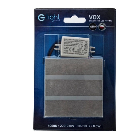 Oprawa schodowa LED 0,6W VOX barwa neutralna 4000K EKS6165
