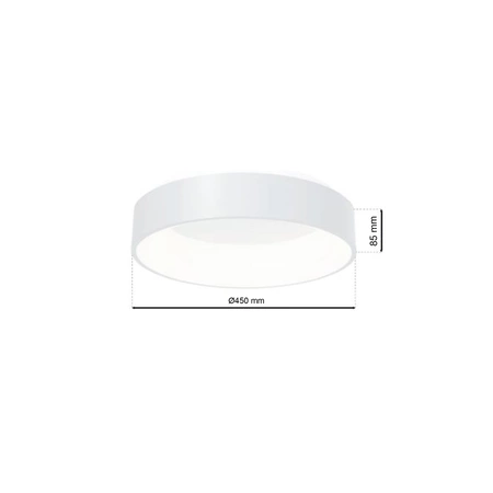Biały plafon OHIO LED, śr 45cm 24W