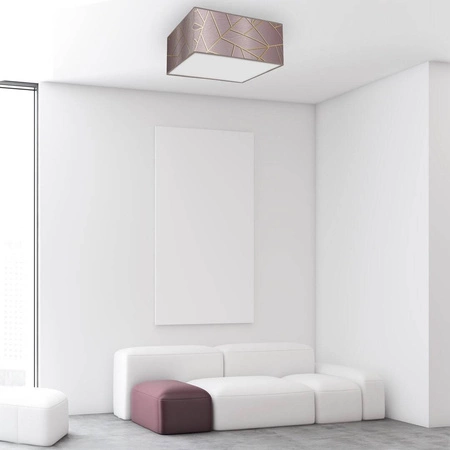 Lampa sufitowa ZIGGY PINK, MLP7588, różowy/złoty, 2x60W E27